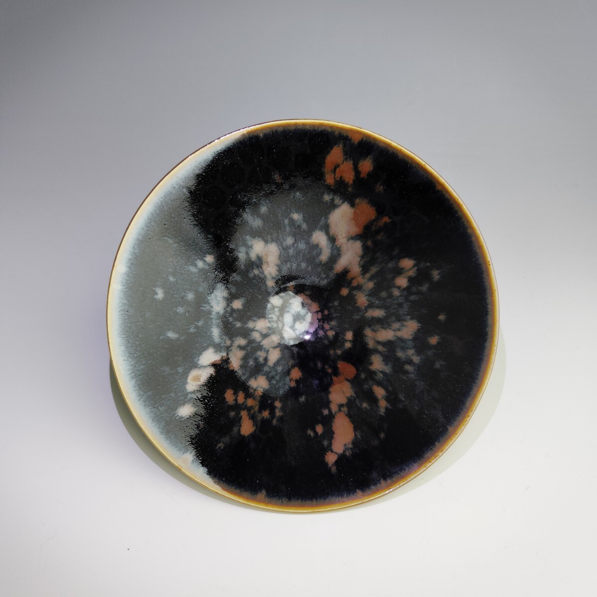 唐物 定窯 黒釉斑紋碗 中国美術 古玩 時代物 B3-81拍卖