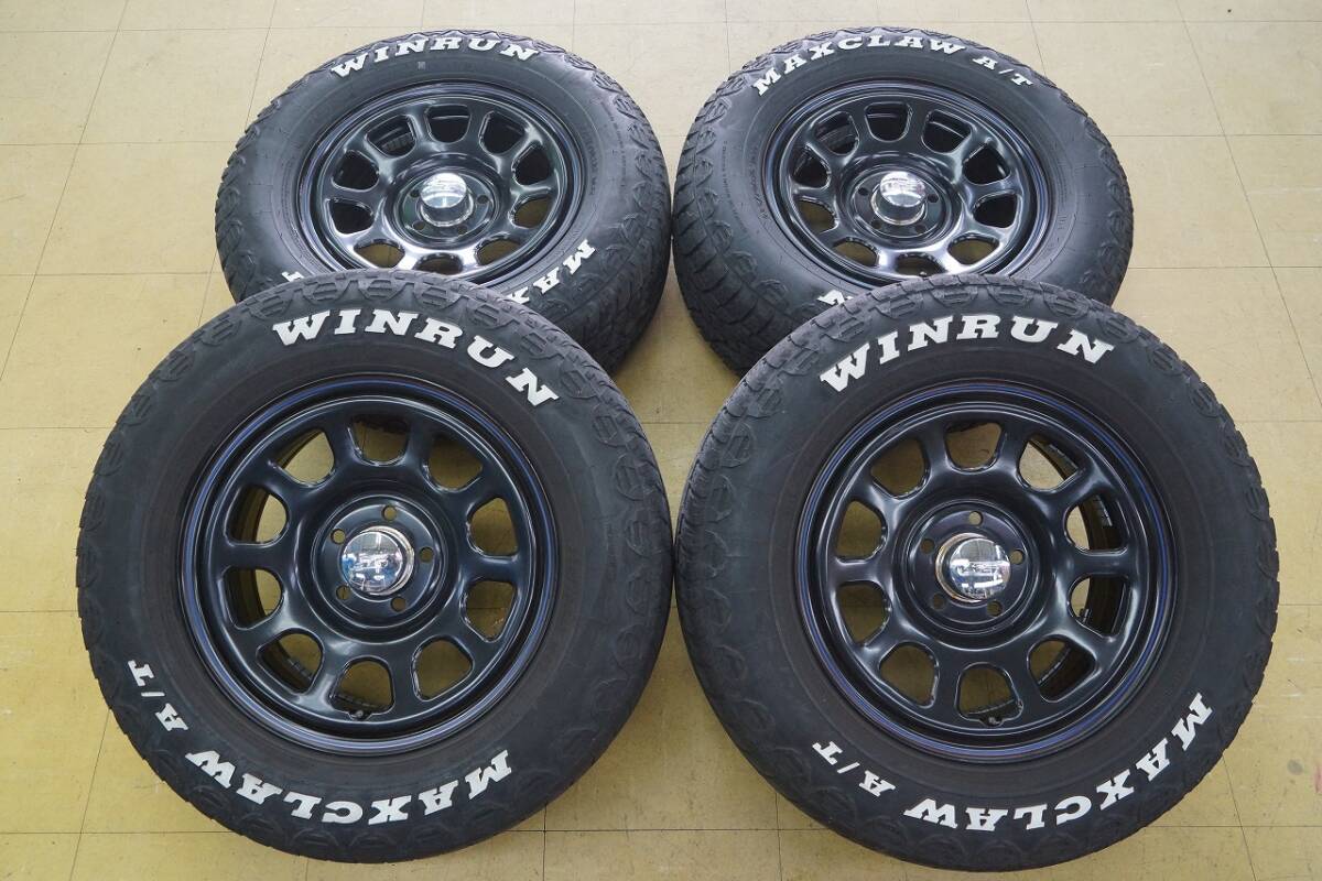 【中古 SET】MLJ デイトナ SS 16インチ 7J+35 5H114.3 WINRUN MAXCLAW A/T ホワイトレター ゴツゴツ デリカ D5 ミツビシ拍卖