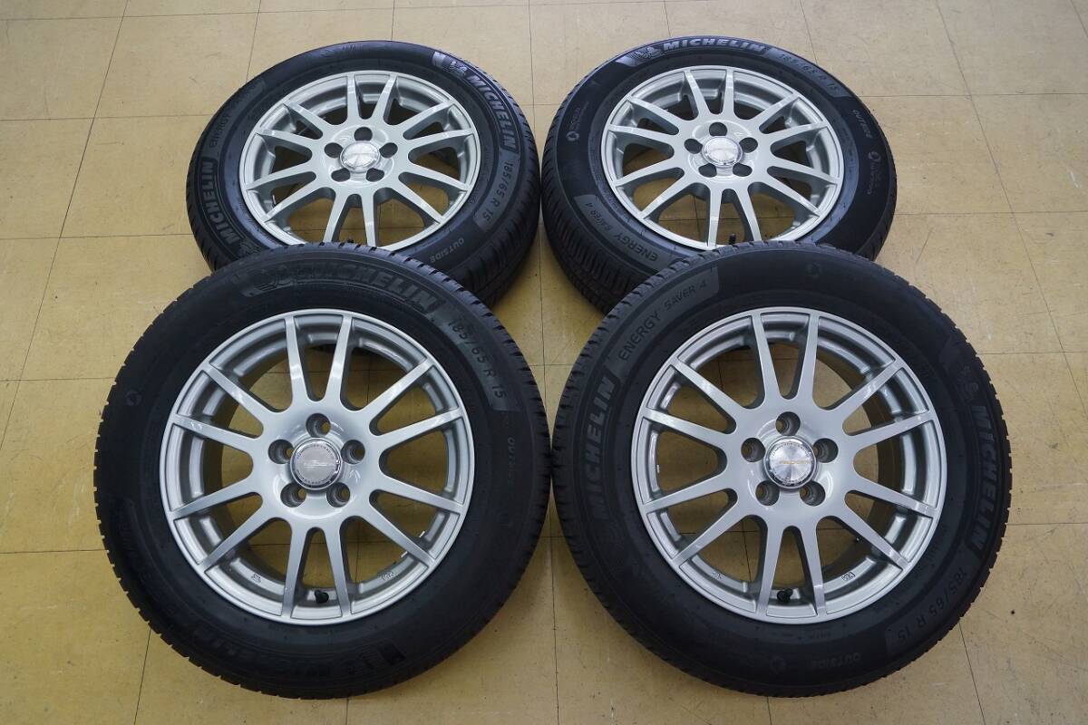 【中古 SET】185/65R15 ミシュラン エナジーセイバー4 22年 NEXTA 5H100 15インチ 6J+43 10シエンタ プリウス アリオン拍卖