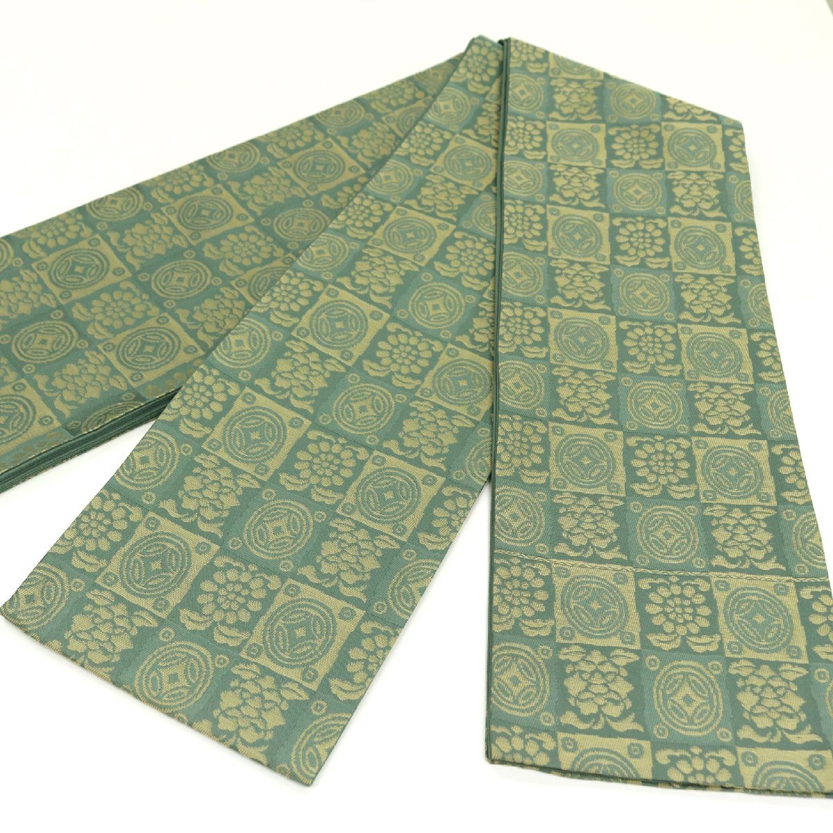 和遊館 OHK152 仕立て上がり 高級呉服店買取品 正絹 半幅帯拍卖