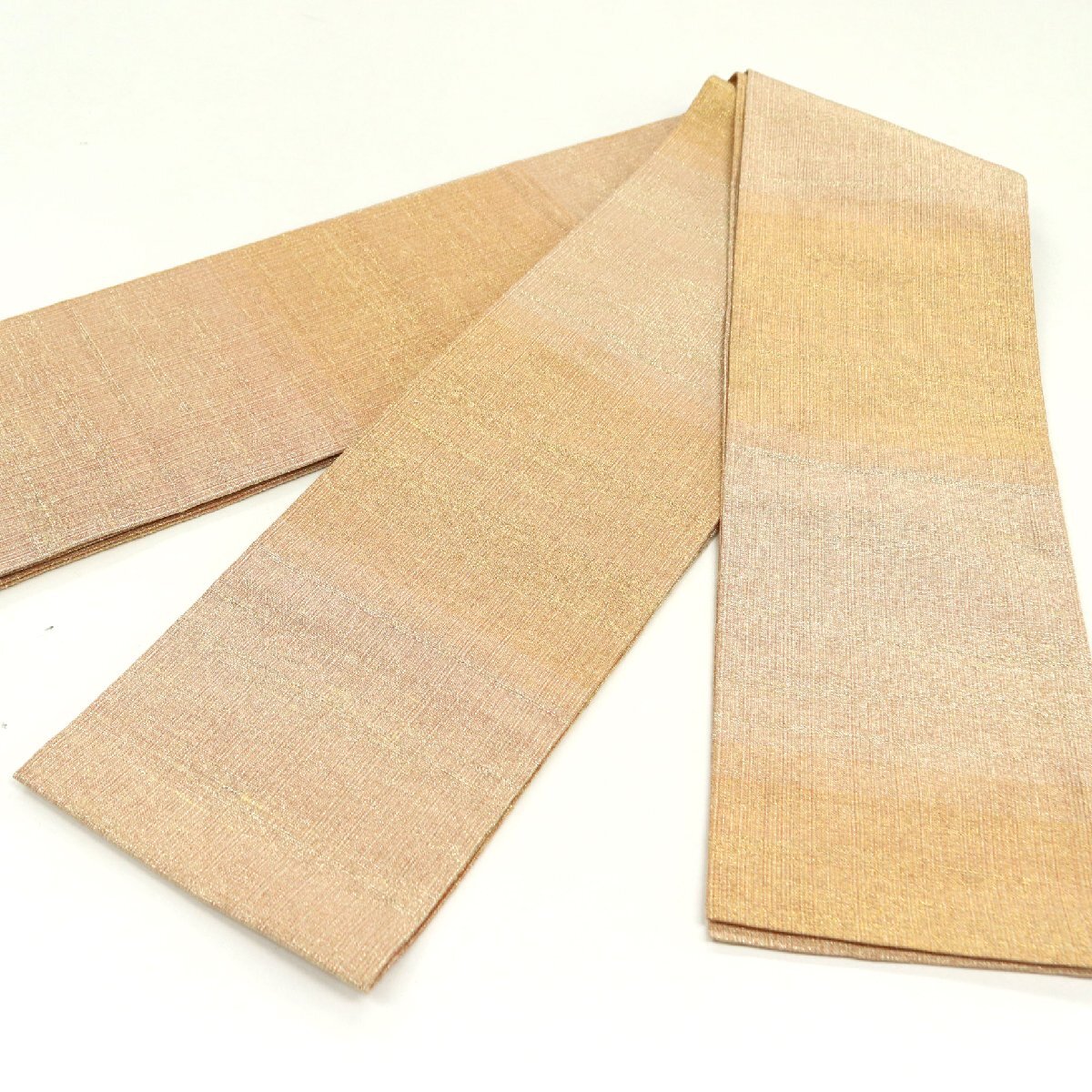 和遊館 OHK156 仕立て上がり 高級呉服店買取品 ねん金風 綴れ織 半幅帯拍卖