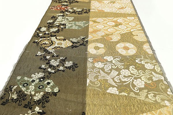 和遊館 OFK2339 西陣 岡文織物 六文字屋半兵衛 豪華絢爛 丸帯羽衣重ね織拍卖