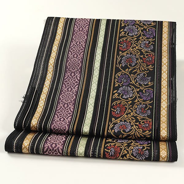 和遊館 ONK2826 夏帯 本場筑前博多織 筑前織物 羅組間道 八寸 名古屋帯拍卖