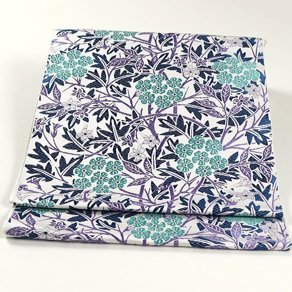 和遊館 ONK2833 京都西陣織別注 天然灰汁醗酵建本藍染 九寸 名古屋帯拍卖