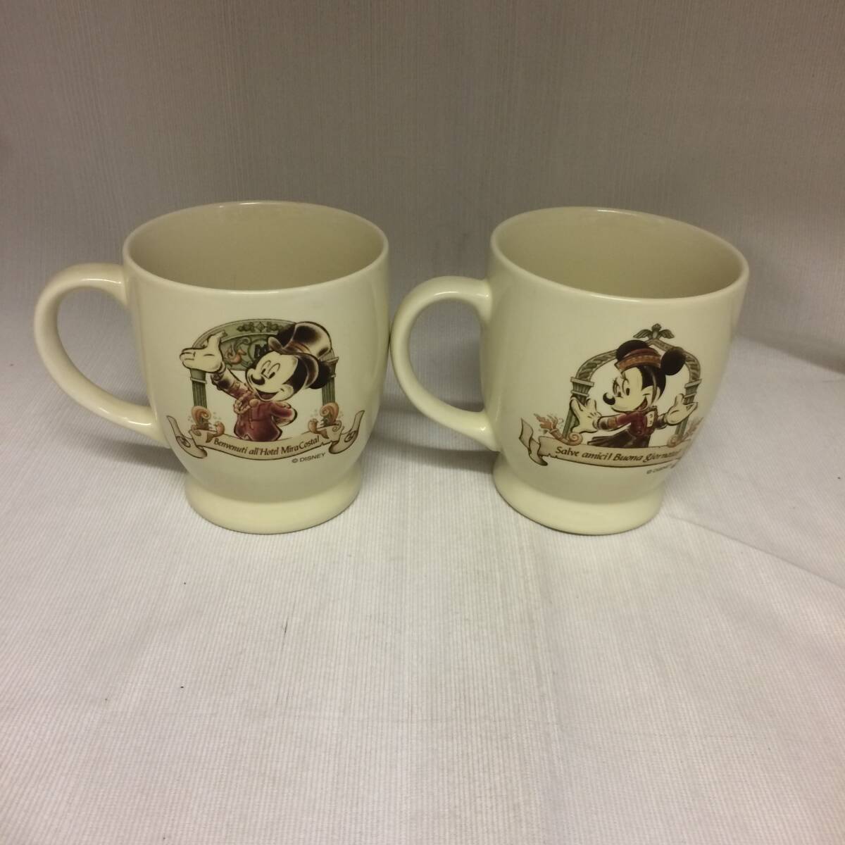 c-10522*80 東京ディズニーシー ホテル ミラコスタ ペア マグカップ 2個セット拍卖