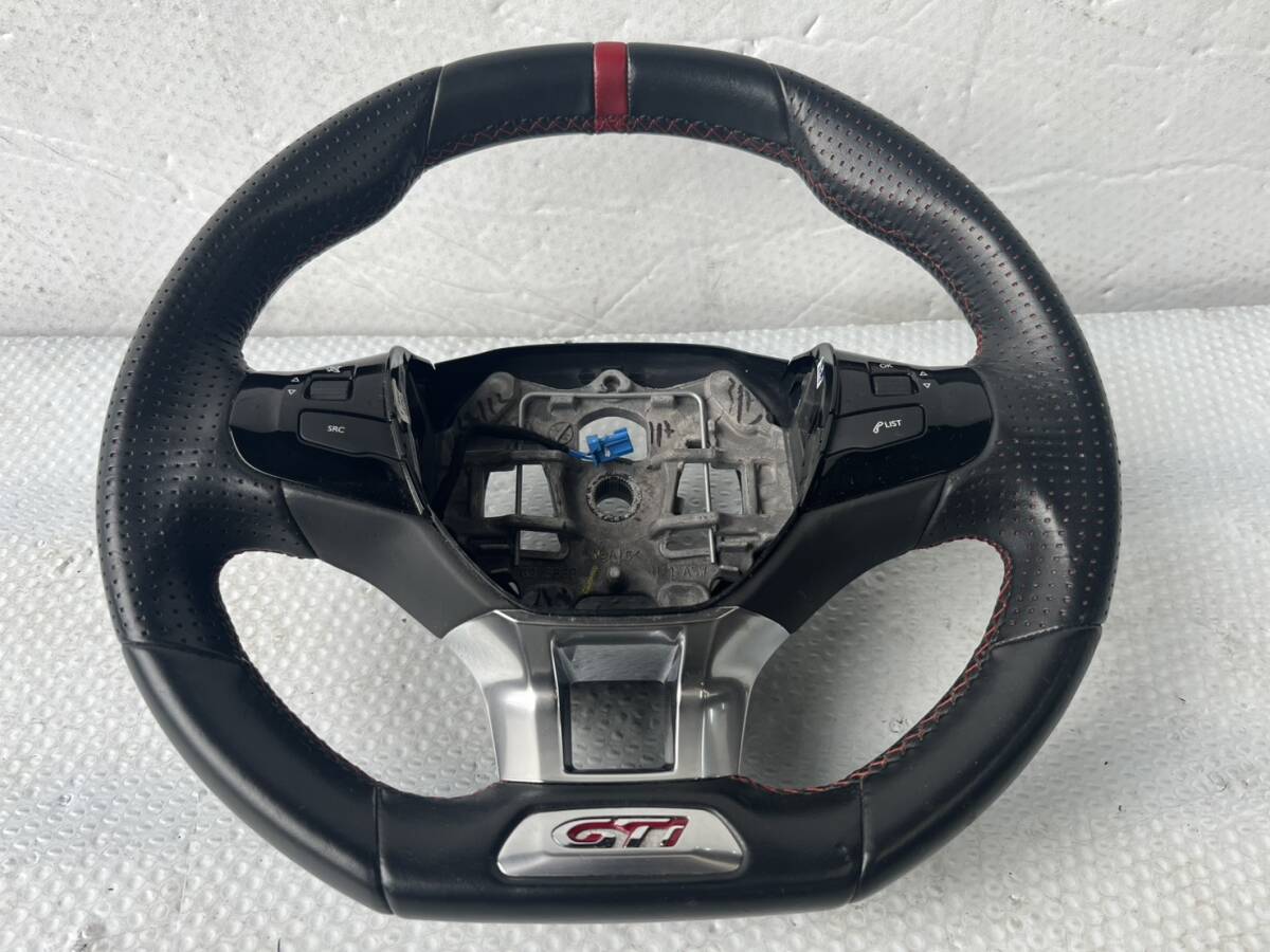 解2225 プジョー 308 5HB T95G05 T9系 308GT i250 左ハンドル F6MT 純正 ステアリング ハンドル ステアリングホイール インフレーターなし拍卖