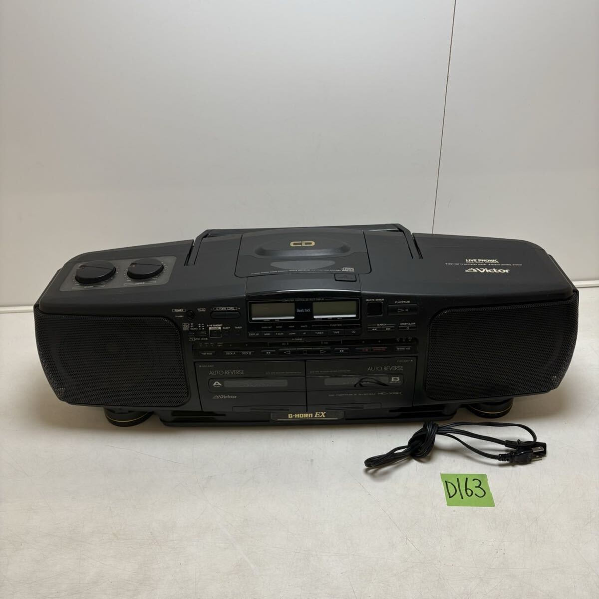 ★D163 Victor ビクター RC-X80 CDラジカセ ラジオ ラジカセ CD オーディオ 昭和レトロ アンティーク 中古品 現状品 ★拍卖