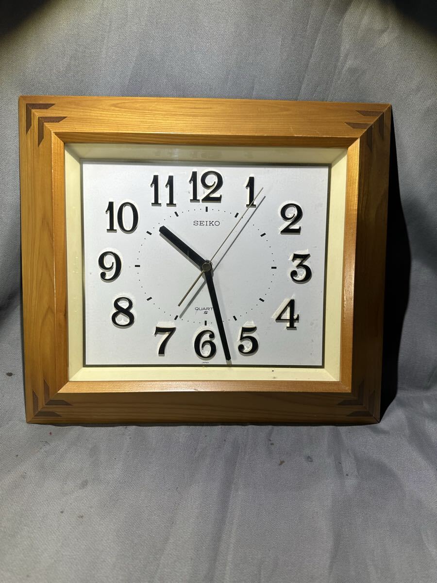 SEIKO 壁掛け時計 昭和レトロ ヴィンテージ 木製 日本製拍卖