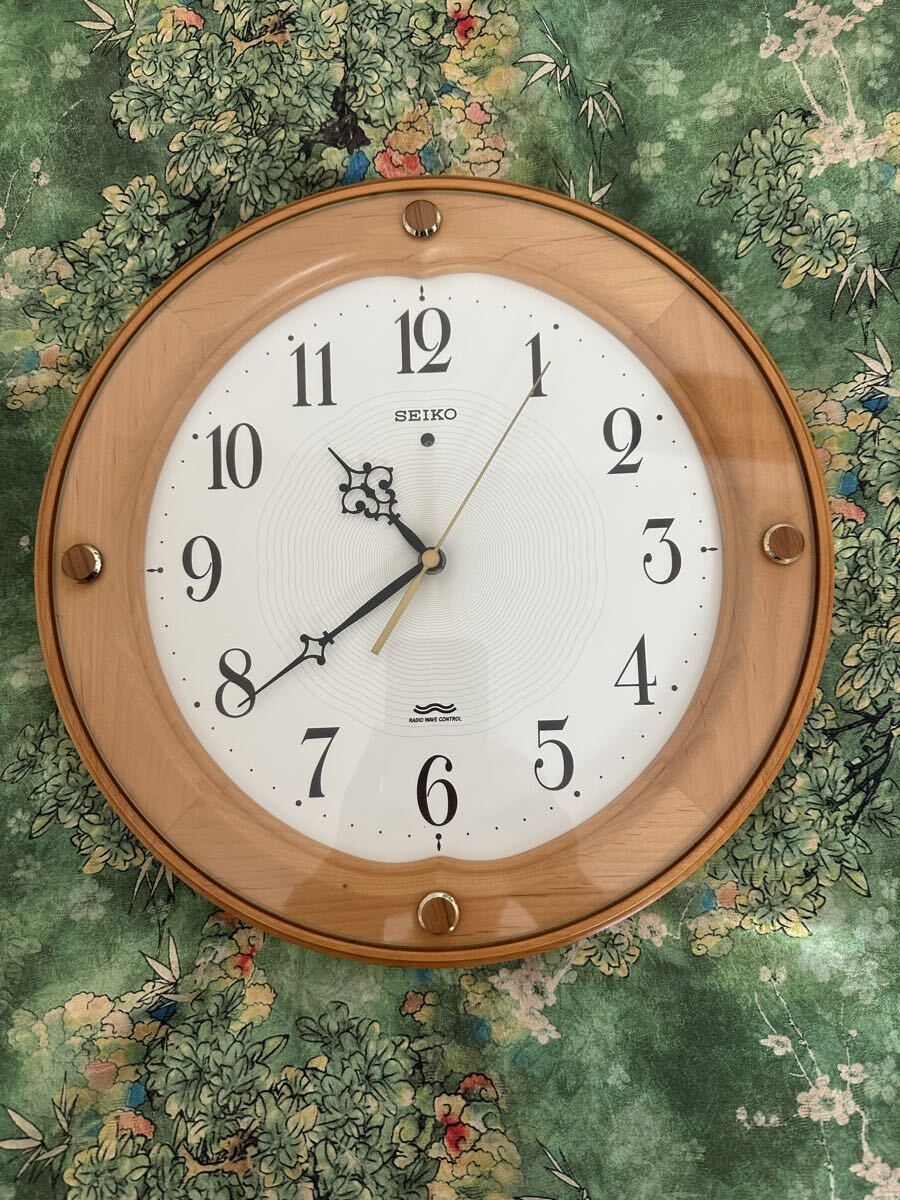 SEIKO セイコー 木製 電波掛け時 KS231B拍卖
