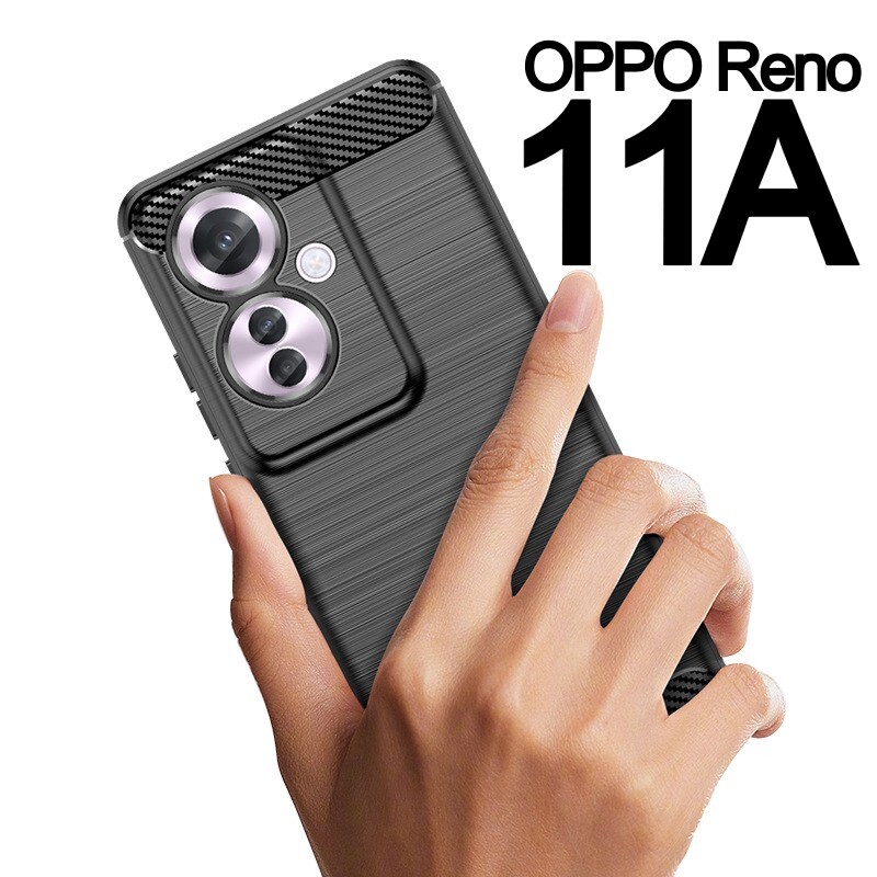 OPPO Reno11A ブラック スマホケース 上下炭素(ゆうパケ)拍卖