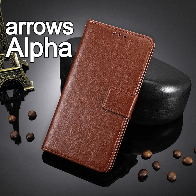 arrows Alpha 手帳型 ブラウン スマホケース (ゆうパケ)拍卖