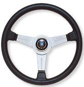 新品未使用 NARDI ナルディ SMOOTH LEATHER ブラック&シルバースポーク N131 360mm 正規品 ステアリング 20251104 J拍卖