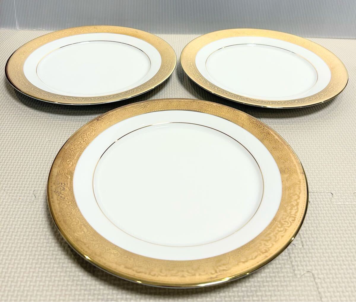 Ashford FINE PORCELAIN 9136 MAGNIFICENCE 平皿 中古3枚セット 直径27.5cm拍卖