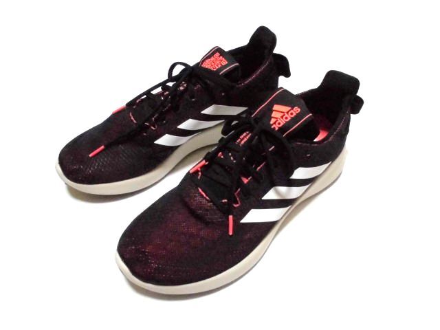 即決新品!推奨adidas新感覚ランニングシューズ黒×橙27㎝【ワイド設計】アディダスSensebance Streetジョギングシューズ☆マルチスニーカー拍卖