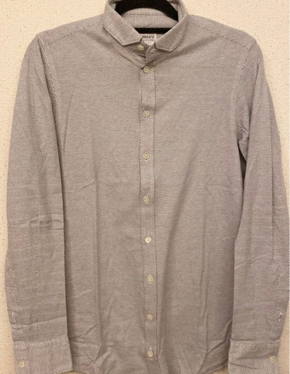 美品クリーニング済 ARMANI COLLEZIONI 長袖シャツ トップス GIORGIO ARMANI ジョルジオアルマーニ サイズXS シャツ ワイシャツ メンズ拍卖