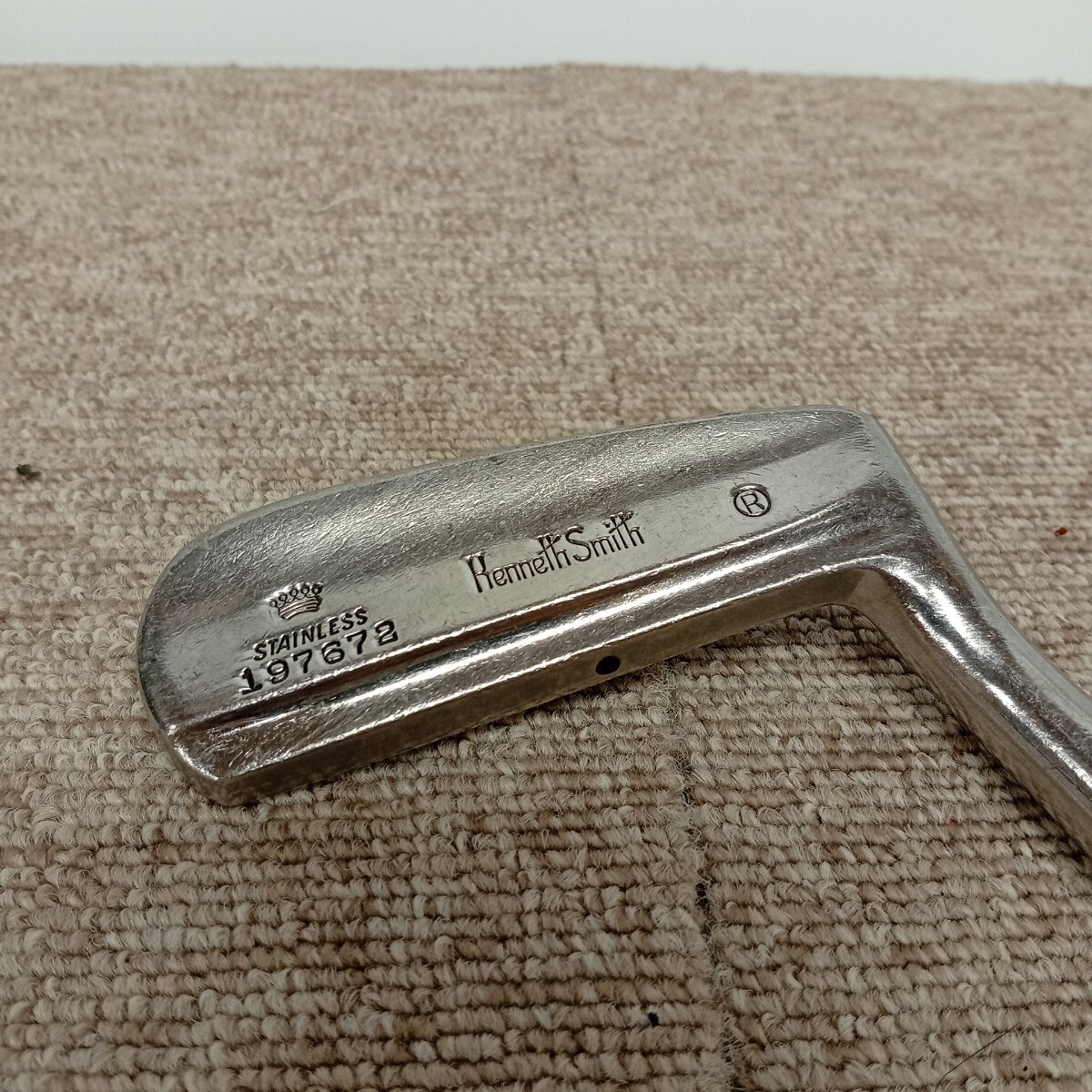 usB-831 Kenneth Smith ヴィンテージパター ケネススミス ステンレス 197678 グリップ劣化有 現状品拍卖