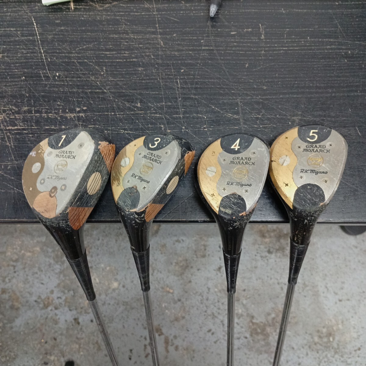 usB-845 GRAND MONARCK グランドモナーク ドライバー 1 3 4 5 MIZUNO ミズノ4本セット 希少 現状品拍卖
