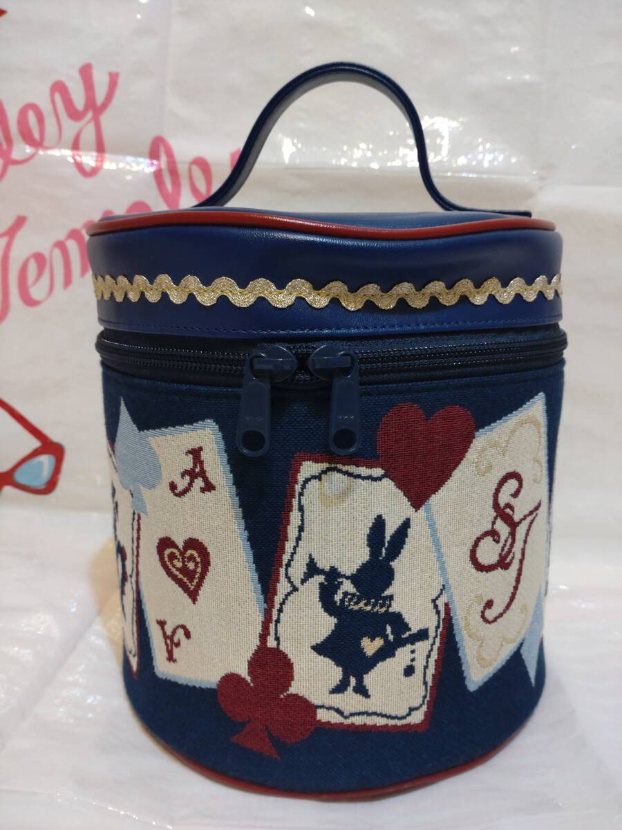 シャーリーテンプル トランプアリスゴブランバニティバッグ 紺拍卖