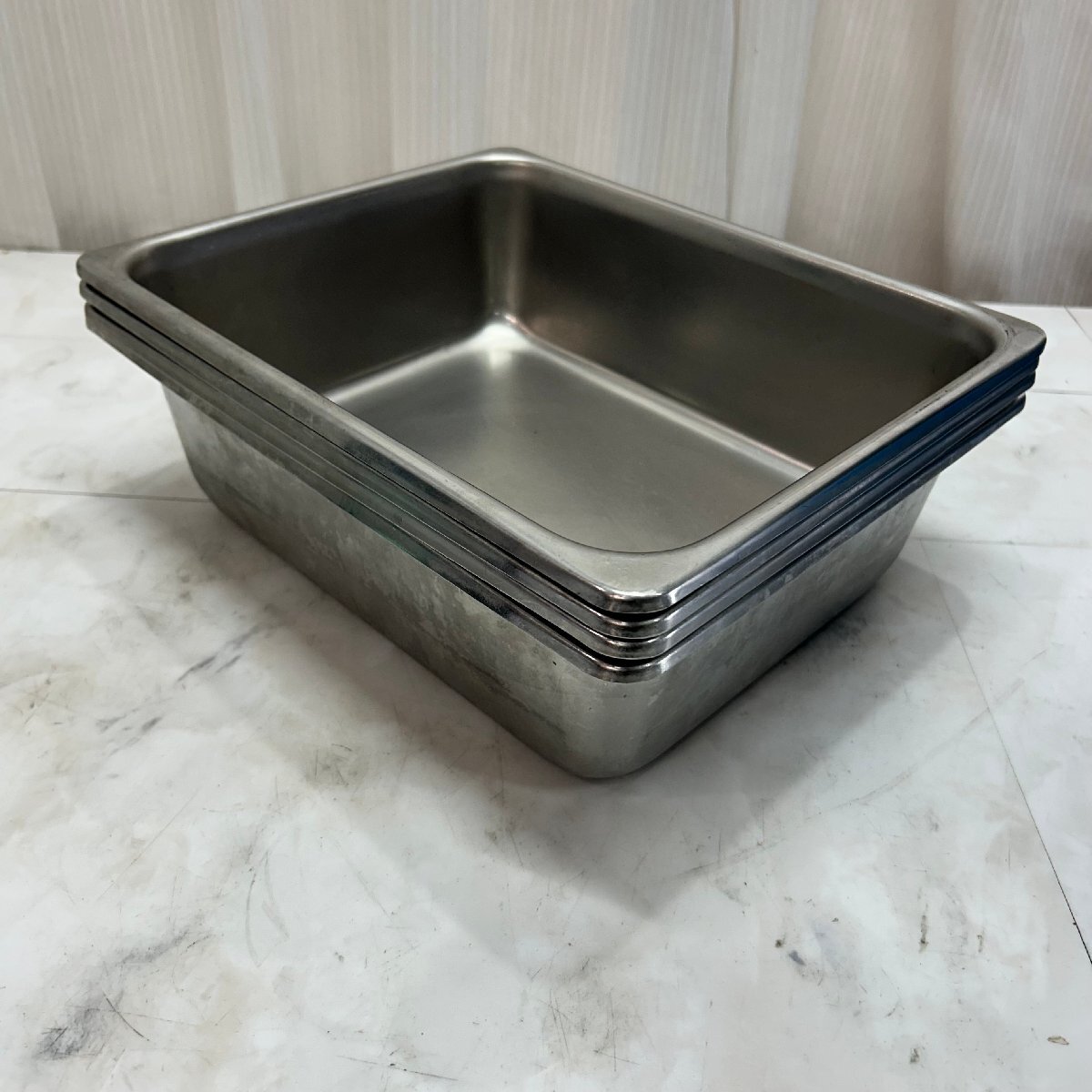 &OG& SUGICO スギコ ステンレス ホテルパン 1/2 SH-1504 4点セット 325×265×H100mm 6L バット 厨房器具 業務用 NSF 深型 &H-251162拍卖