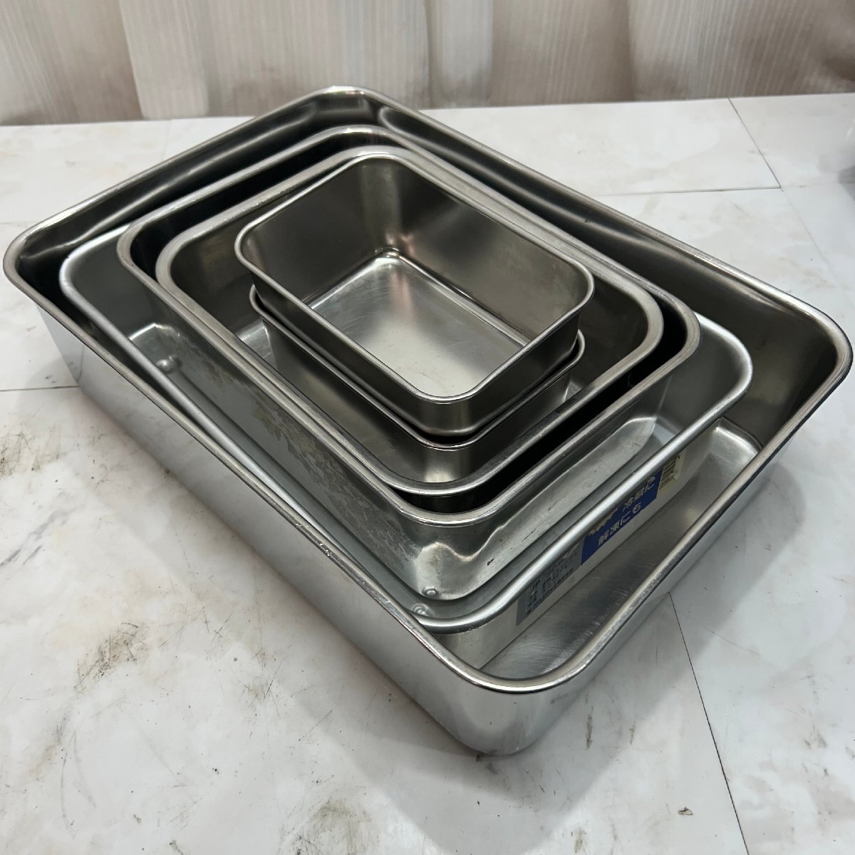 &OG& ステンレス アルミ バット サイズ別 6個セット 小~大 大屋製作所 クローバー AKAO 深型 トレー 厨房器具 業務用 キッチン &H-251163拍卖