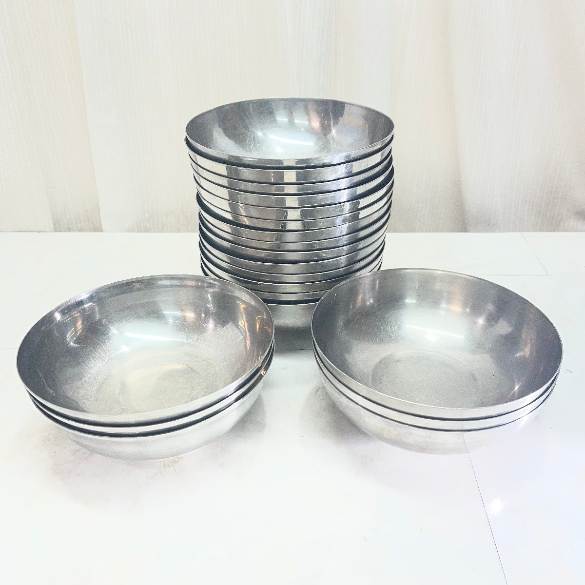 =OG= 冷麺どんぶり 20個まとめ ステンレス 韓国料理 器 業務用 皿 厨房器具 業務用 =B-251145拍卖