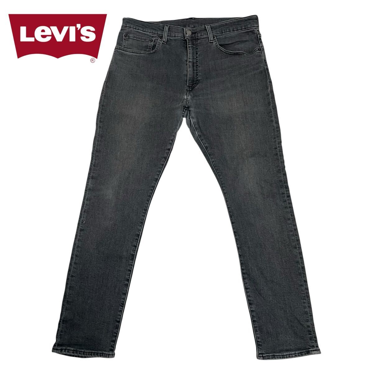 LEVI’S 512 / リーバイス メンズ ストレッチデニム ブラックデニムパンツ ジーンズ W34 BIGE ポーランド製 O-2700拍卖