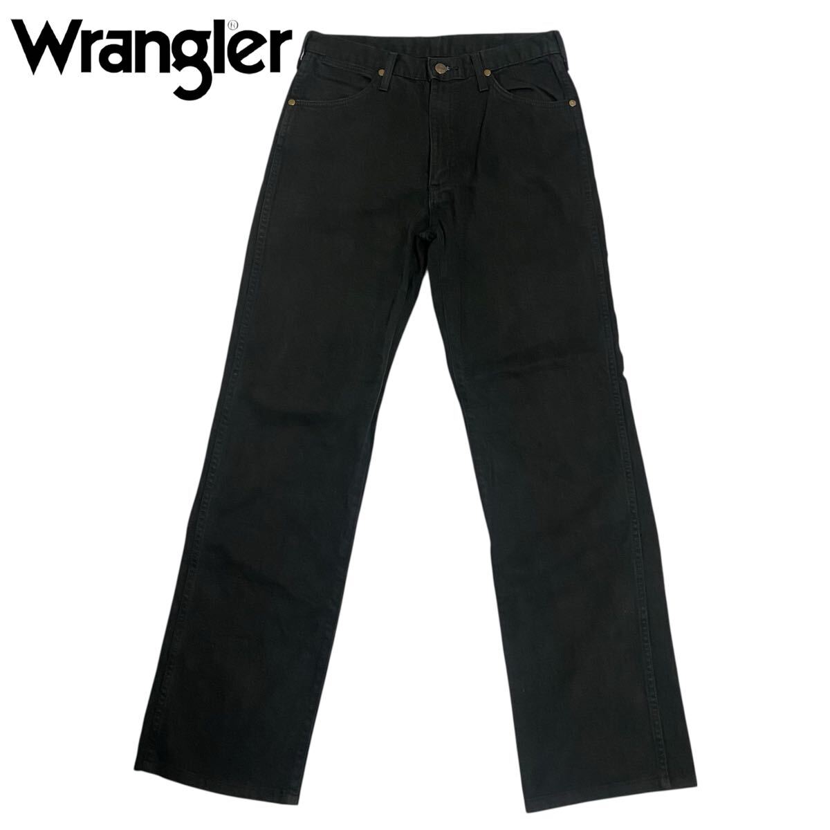 Wrangler / ラングラー ブラックデニム パンツ ジーンズ メンズ 先染め W31(78cm) 日本製 O-2709拍卖