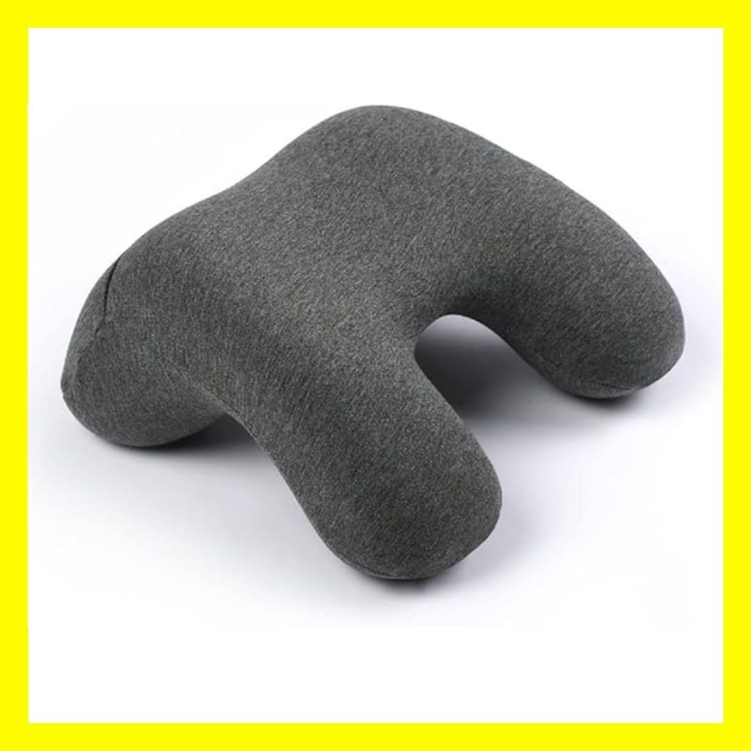 【大特価】昼寝枕 ネックピロー 会社デスク 低反発 うつぶせ 飛行機 グレー K11001拍卖