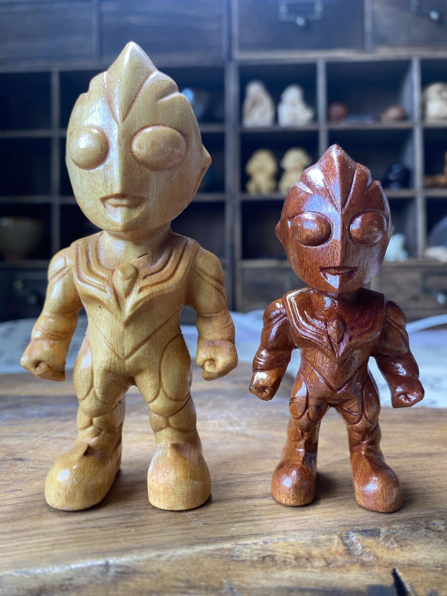 送料無料 高級木材 黄金檀木彫り 彫刻 仏彫 無垢材 縁起物 置物 静思 2個セット拍卖