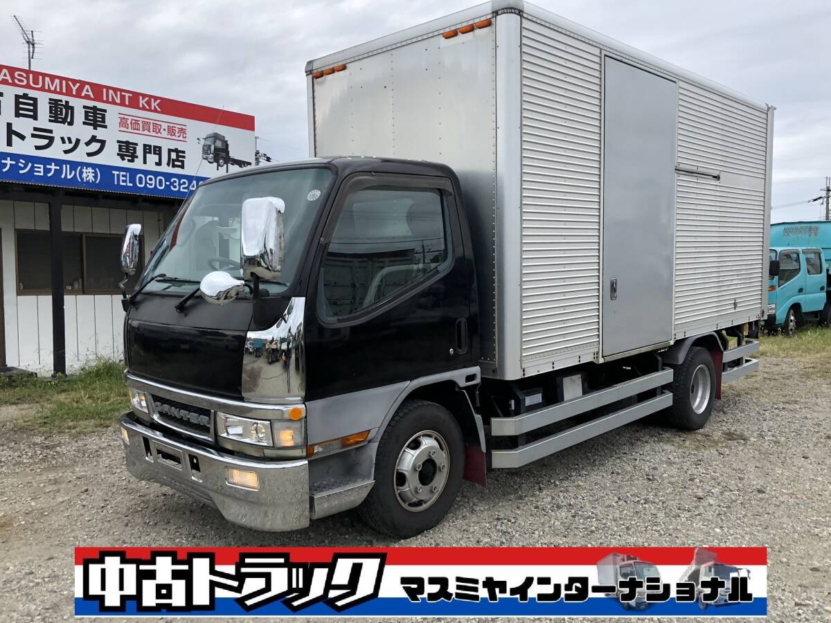 ★三菱ふそうキャンター アルミバン★跳ね上げPG★バックモニター★ラッシングレール2段★5MT★ETC★煤焼き無★拍卖