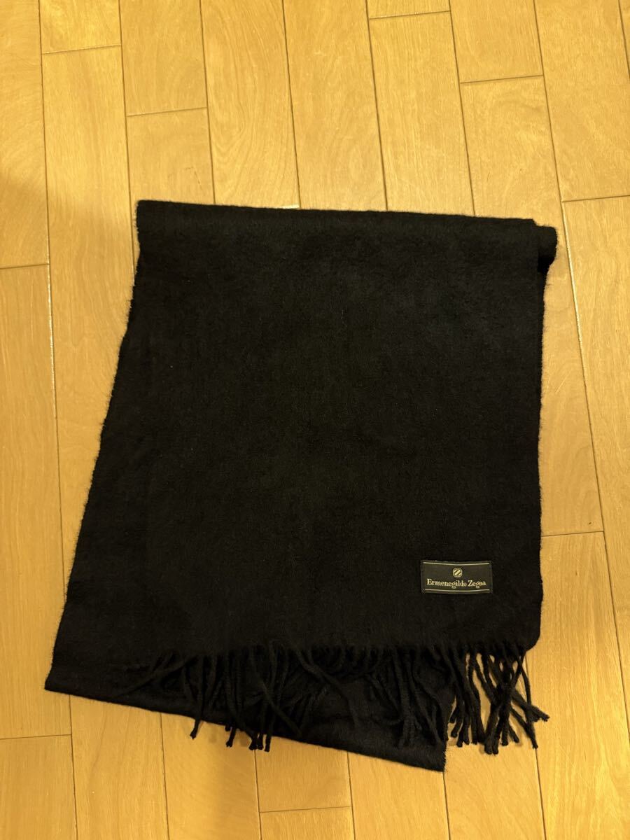 新品 zegna ゼニア マフラー カシミヤ 大判ストール ブラック 黒 ermenegildo zegna cashmere拍卖