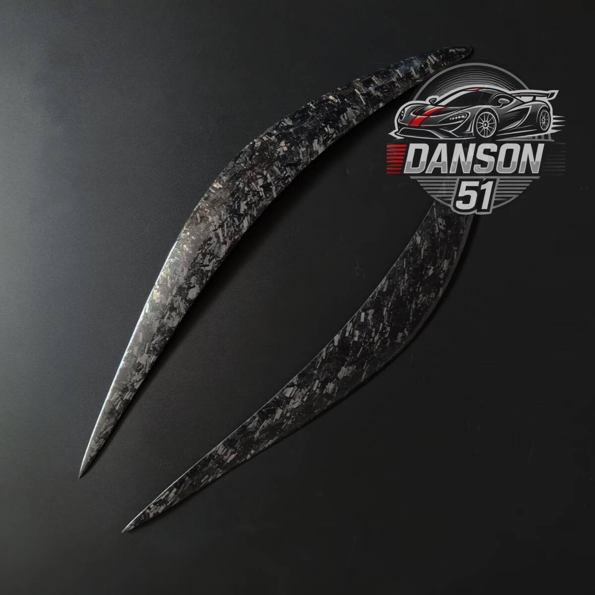 送料無料 フォージドカーボン製 インフィニティ Q50 スカイライン V37 2014~2020年 ヘッドライトアイライン左右セット拍卖