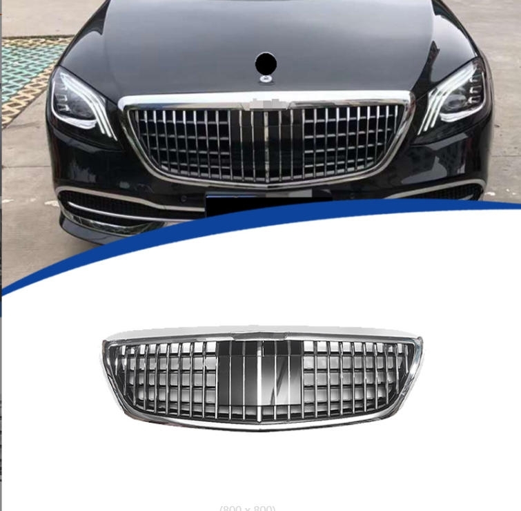 ベンツ Sクラス W222 2013-2020年 フロントグリル マイバッハルック 外装 フロントガーニッシュ 1個 ドレスアップ ACC機能なしタイプ拍卖