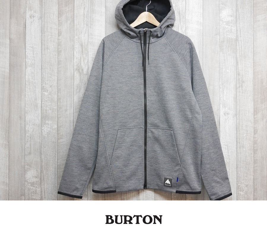 【新品】26 BURTON CROWN WEATHERPROOF FULL-ZIP FLEECE - Mサイズ - True Black Heather 正規品 撥水 パーカー スノーボード拍卖