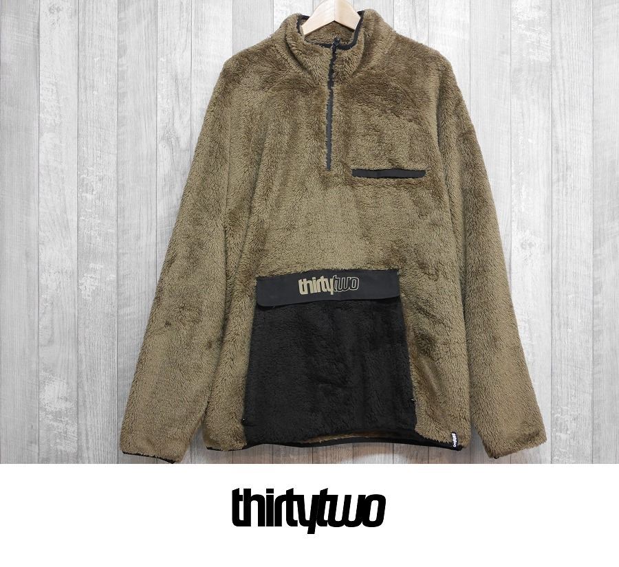 【新品】26 ThirtyTwo REST STOP PILE JACKET - XLサイズ - TOBACCO 撥水 ミドルレイヤー ジャケット スノーボード パーカー 正規品拍卖