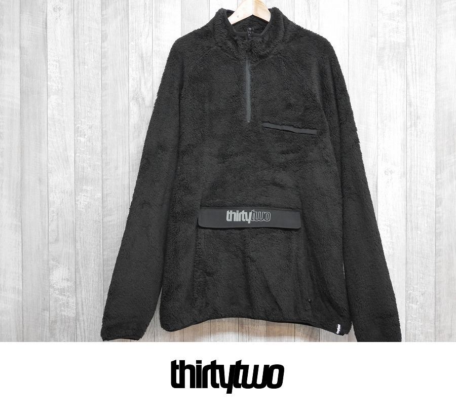 【新品】26 ThirtyTwo REST STOP PILE JACKET - Mサイズ - BLACK 撥水 ミドルレイヤー ジャケット スノーボード パーカー 正規品拍卖
