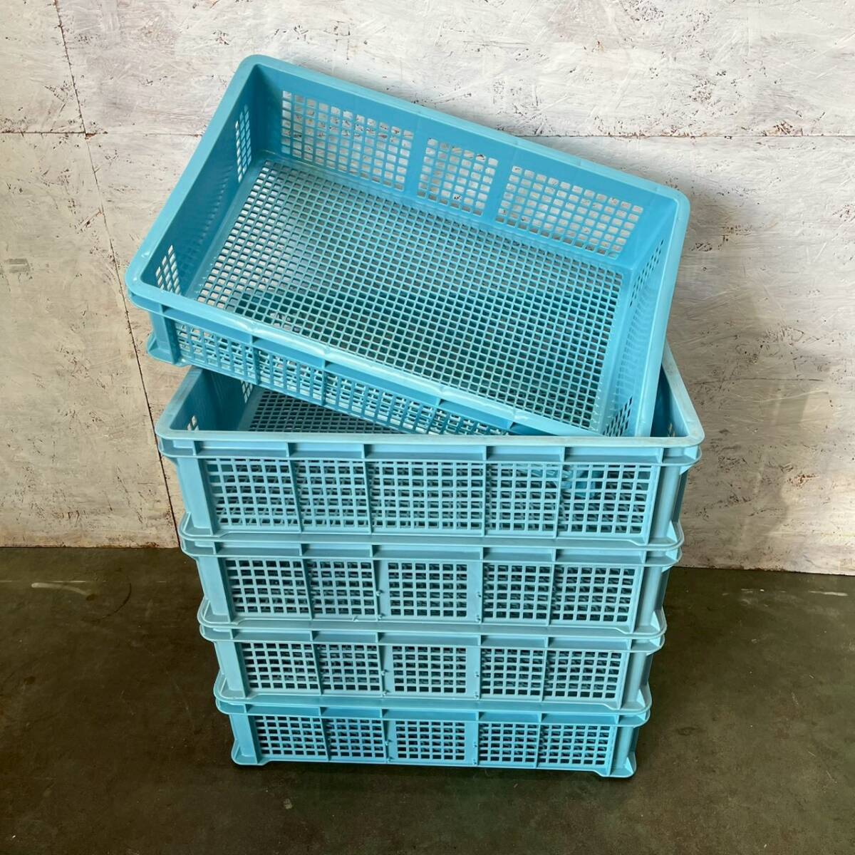 【サンコー】 三甲 サンテナー B#48 5個 セット まとめ まとめ売り プラスチックコンテナ メッシュコンテナ ③ A0855拍卖