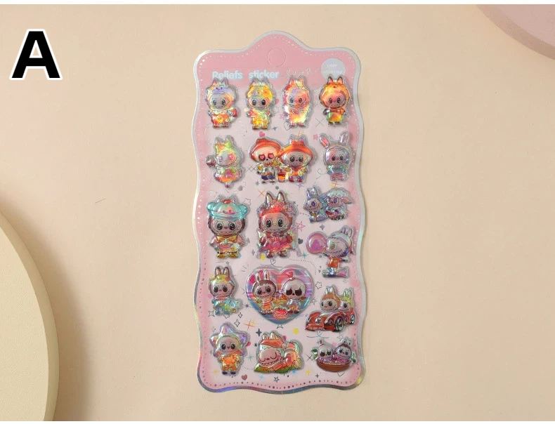 3Dラブブラブブステッカー 可愛い 創作 オリジナル 落書き 防水 スマホケース 手帳 スーツケース ノートパソコン 自転車 バイク 文房具 拍卖