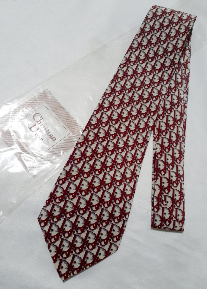 ◆3◆ 1,000円~スタート!! 未使用 ChristianDior クリスチャンディオール ネクタイ トロッター柄 拍卖