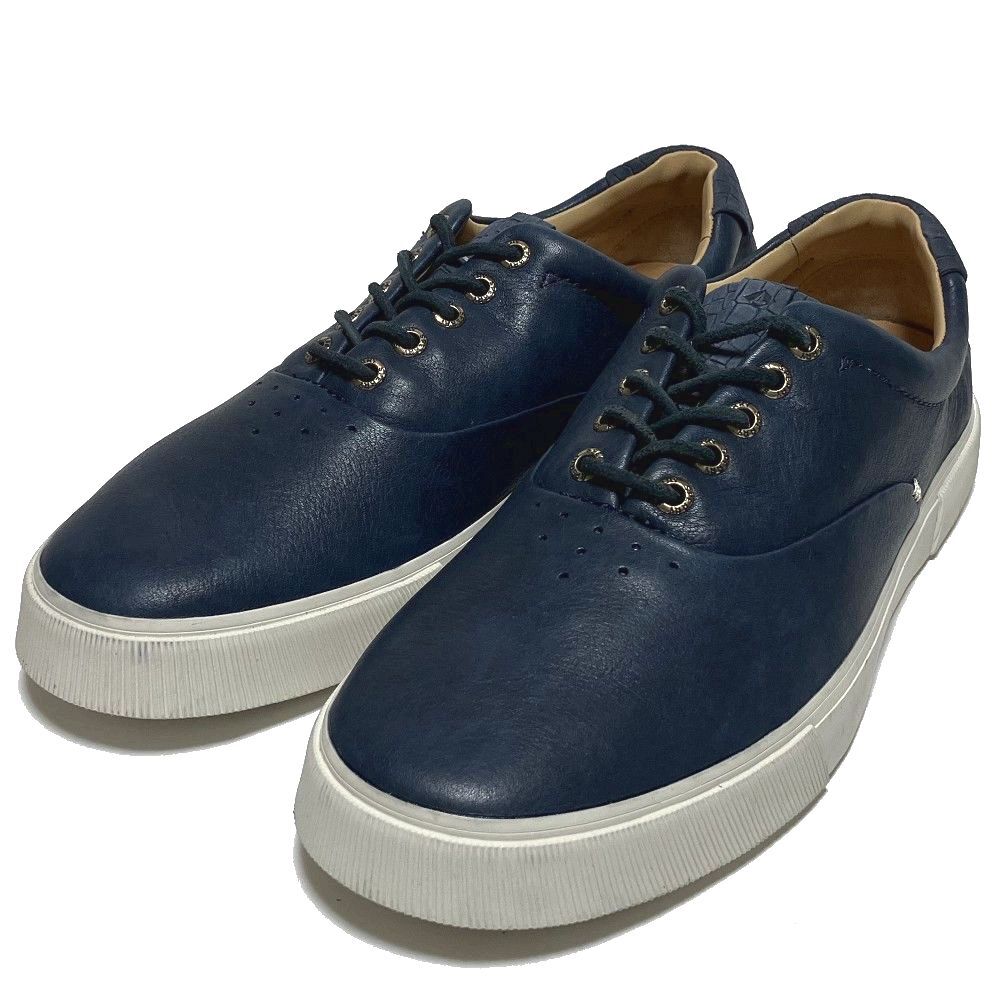 未使用 スペリー トップサイダー ゴールドカップ ストライバー プラッシュウェーブ レザー スニーカー US:9.5 CM:27.5 濃紺 ネイビー系拍卖