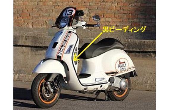ベスパ VESPA 黒 レッグシールド トリム 左右セット GT GTS GTV拍卖