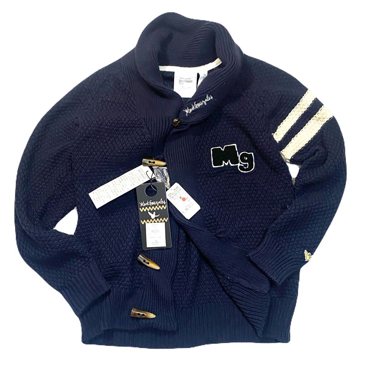 新品未使用品 MARK GONZALES マークゴンザレス ショールカラー ニット カーディガン セーター ダッフル アクリル スケボー メンズM拍卖