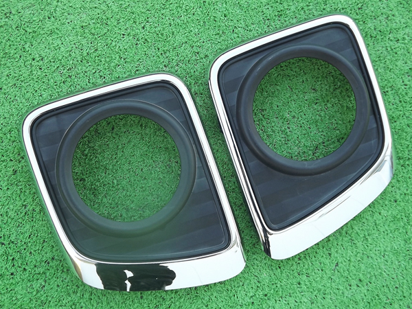 ○準良品,メッキ★エブリイワゴンDA17Wフロントフォグランプベゼル左右DG17WスクラムワゴンNV100クリッパーリオ左フォグライト右カバーRe:P拍卖