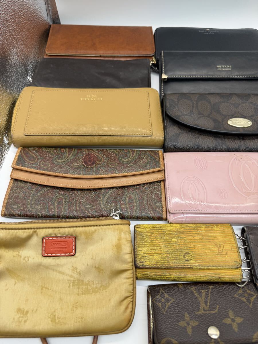 ◎【ブランド財布・キーケースまとめ売り】 COACH FENDI LOUIS VUITTON CHANEL Cartier KATE SPADE 他 現状品 プレミアム拍卖