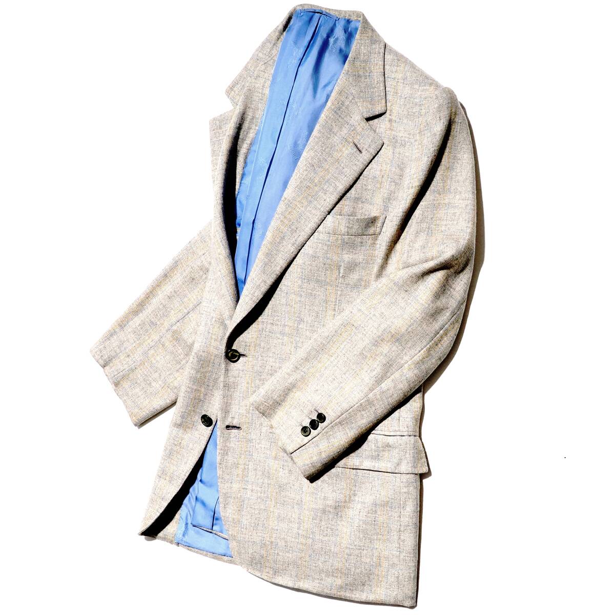 圧巻!!!カシミヤ100%◎80万最高峰「Brioni/ブリオーニ」PALATINO 芸術的な手縫い仕立て◎テーラードジャケット ツイードジャケット 54 XL拍卖