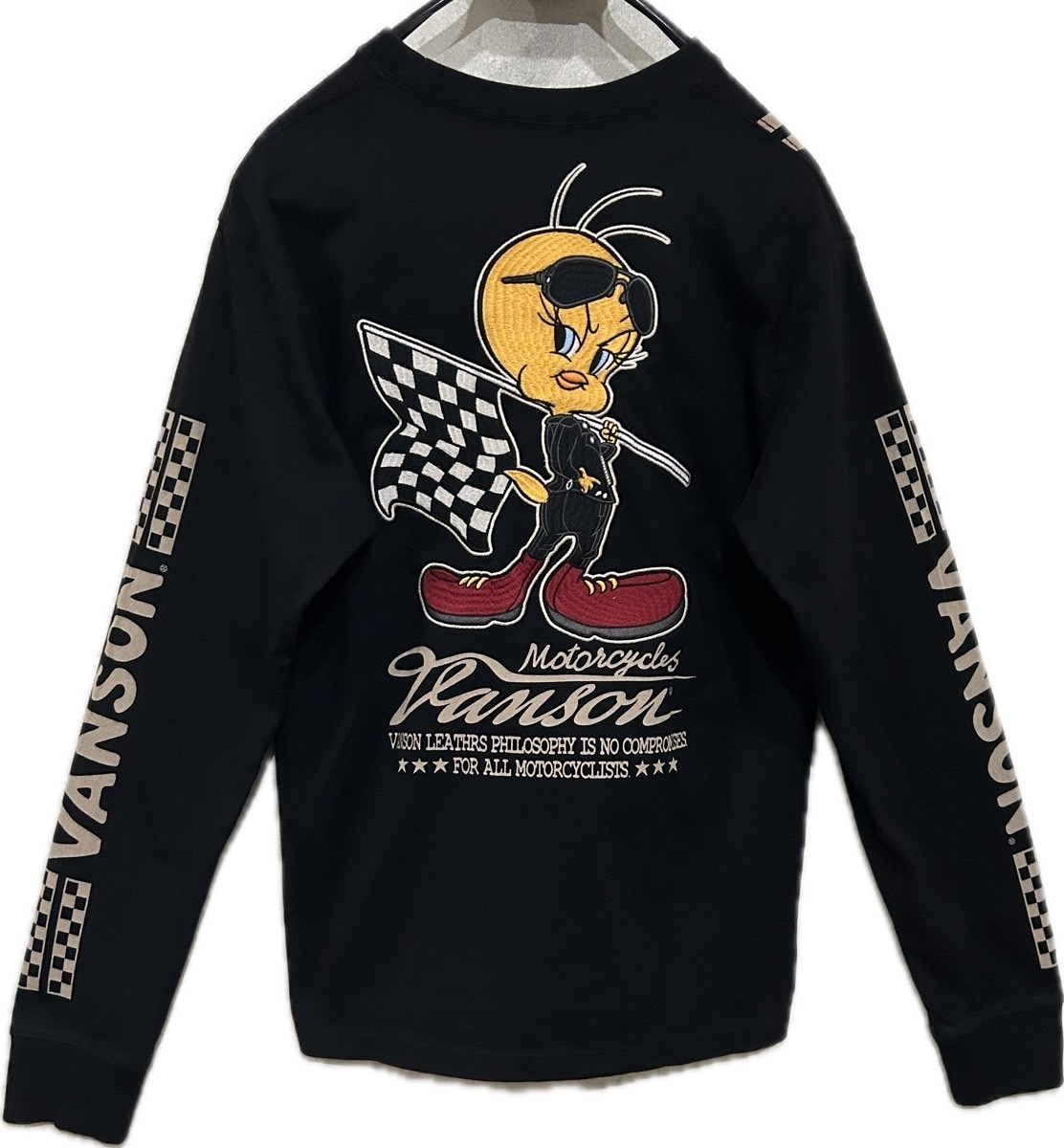 *バンソン VANSON×ルーニーテューンズ 刺繍 長袖Tシャツ トップス M BJBE. AA 拍卖