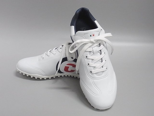 ■デュカ デル コスマ■DUCADELCOSMA22 DC5MEC01 Kingscup ゴルフシューズ■ホワイト■25.5cm■未使用拍卖