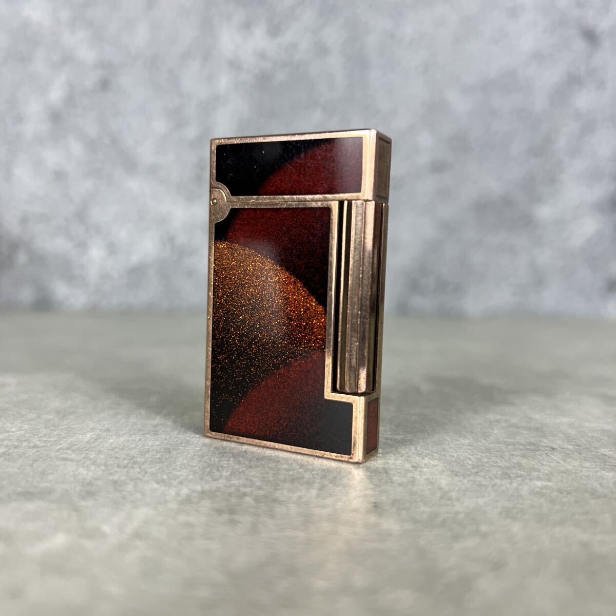 1スタ S.T.DuPont デュポン ガスライター 漆 ラメ ブラウン 喫煙具 KA5拍卖