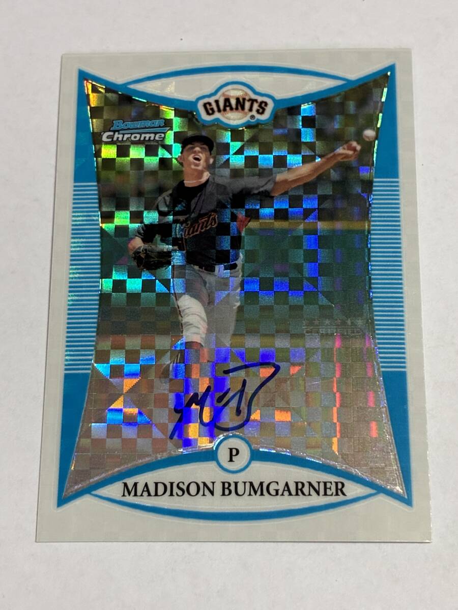 マディソン バムガーナー MADISON BUMGARNER 2008 BOWMAN CHROME RC XFRACTOR AUTO 直筆サインカード /250 GIANTS拍卖