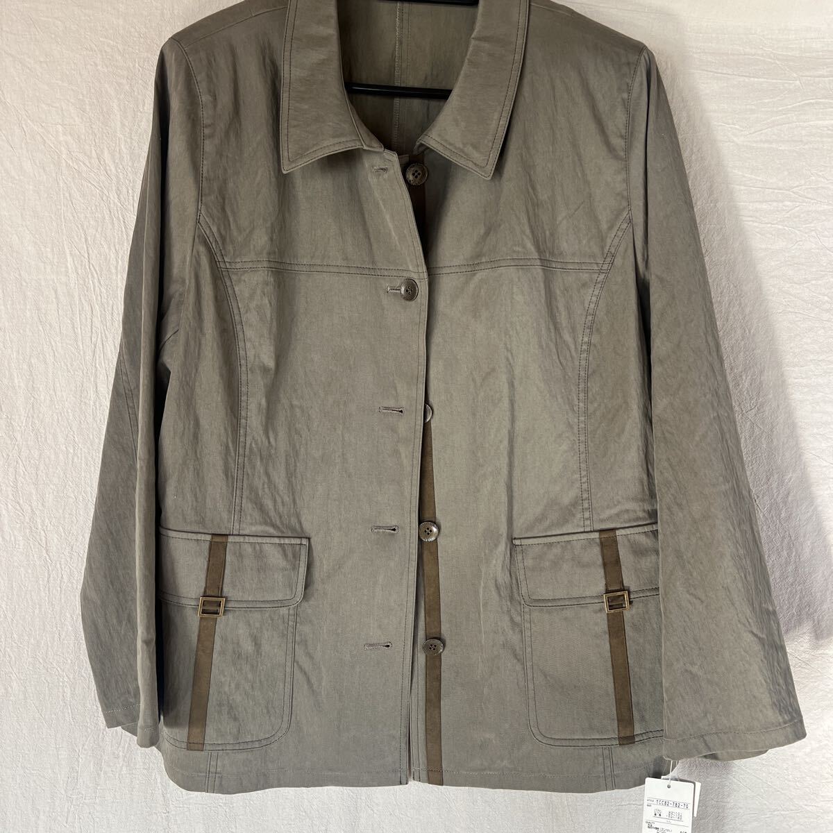 T11-26-6 バンベール VINVERT 12600円の品 薄手 アウター ジャケット LL 着丈69㎝ 上着拍卖